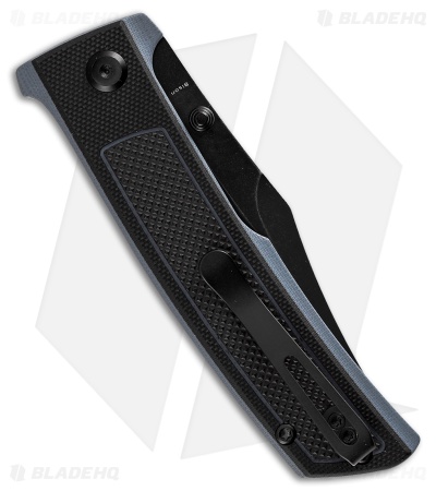 Tenable Bison Liner Lock Knife Black & Gray Frag G-10 (3.2" Black SW)
