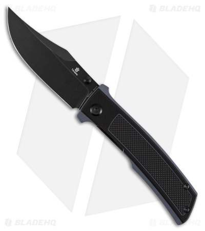 Tenable Bison Liner Lock Knife Black & Gray Frag G-10 (3.2" Black SW)