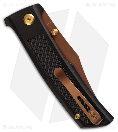 Tenable Bison Liner Lock Knife Black Frag Aluminum (3.2" Rose Gold)