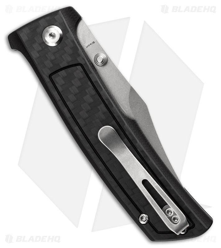 Tenable Bison Liner Lock Knife Twill Carbon Fiber & G-10 (3.2" SW)