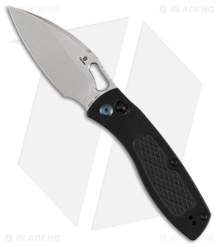 Tenable Knives Heron Crossbar Lock Knife Black G-10 (3.1" Stonewash)