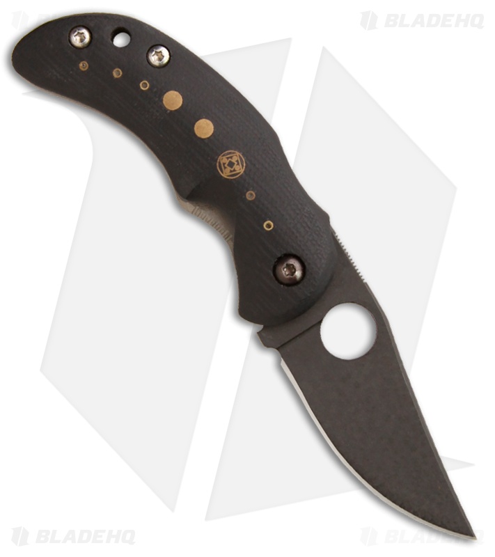 Deviant Blades Tiny Framelock Folder Lefty Black G10 Folding Knife (2.25" Black)
