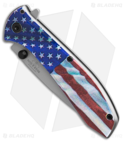 Bear & Son 4" Liner Lock Flipper Knife USA Stainless Steel (2.8" Satin) U112AUSA