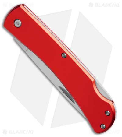 Bear & Son Large Farmhand Lock Back Knife Red Aluminum (3.5" Satin)