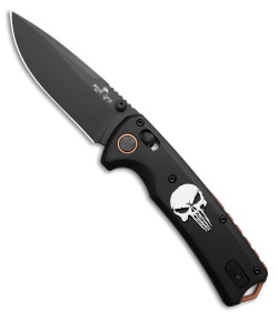 Bear Ops Nekama II Slidelock Knife Punisher Skull Aluminum (3.25" Black)