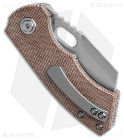 BergBlades Mini Slim 2.0 Liner Lock Knife Natural Micarta (2.4" Satin)