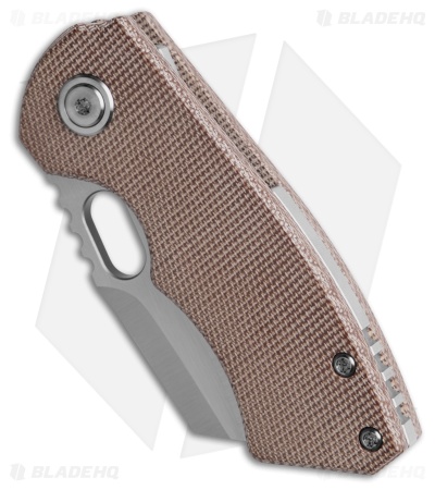 BergBlades Mini Slim 2.0 Liner Lock Knife Natural Micarta (2.4" Satin)