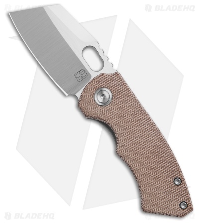 BergBlades Mini Slim 2.0 Liner Lock Knife Natural Micarta (2.4" Satin)