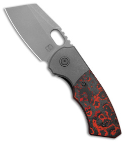 BergBlades Slim Frame Lock Knife Fat Carbon Lava Flow (2.65" Stonewash)