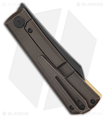 Bestech Knives Bruv Frame Lock Knife Ultem/Titanium (2.95" Black SW ) BT2401C