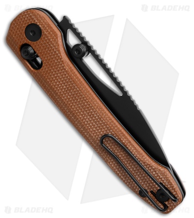 Bestech Knives Cobber Bar Lock Knife Brown Micarta (3.4" Black PVD)