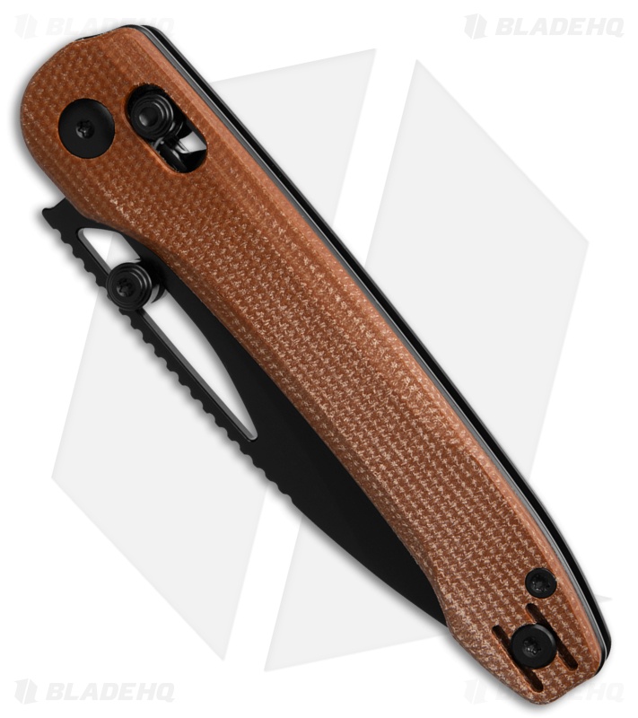 Bestech Knives Cobber Bar Lock Knife Brown Micarta (3.4" Black PVD)
