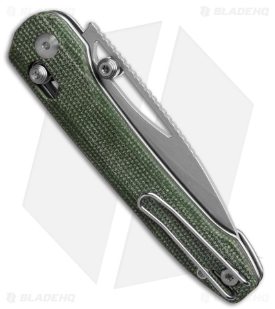 Bestech Knives Cobber Bar Lock Knife Green Micarta (3.4" Stonewash)