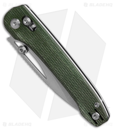 Bestech Knives Cobber Bar Lock Knife Green Micarta (3.4" Stonewash)