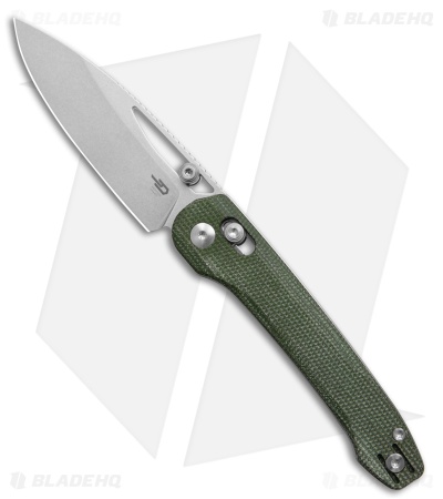 Bestech Knives Cobber Bar Lock Knife Green Micarta (3.4" Stonewash)
