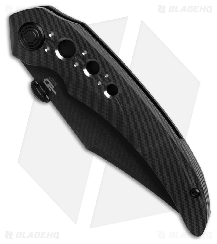 Bestech Knives Kombou Razon Knife Brushed Black Ti (3.9" Brushed Black)