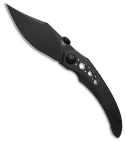 Bestech Knives Kombou Razon Knife Brushed Black Ti (3.9" Brushed Black)