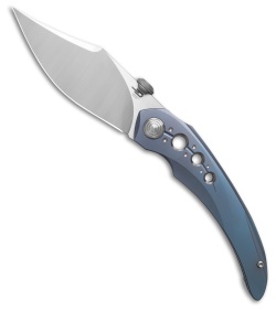 Bestech Knives Kombou Razon MagnaCut Frame Lock Knife Blue Titanium (3.9" Satin)