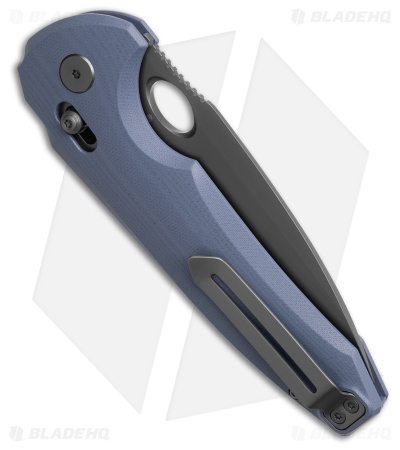 Bestech Knives NOCTAR Bar Lock Knife Blue G-10 (3.7" Gray PVD)