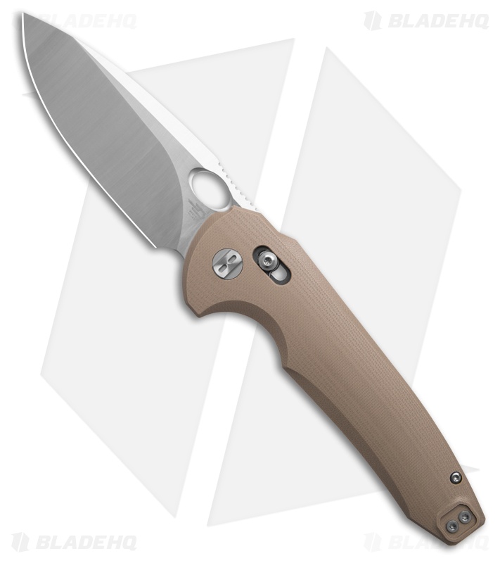 Bestech Knives NOCTAR Bar Lock Knife Khaki G-10 (3.7" Satin)