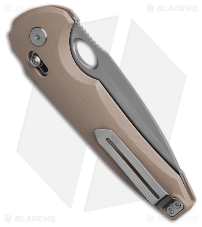 Bestech Knives NOCTAR Bar Lock Knife Khaki G-10 (3.7" Satin)