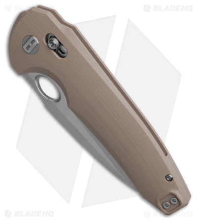 Bestech Knives NOCTAR Bar Lock Knife Khaki G-10 (3.7" Satin)
