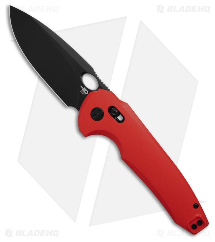 Bestech Knives NOCTAR Bar Lock Knife Red G-10 (3.7" Black SW)