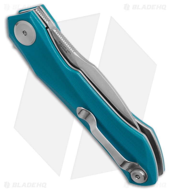 Bestech Knives Ostap Hel Ivy Liner Lock Knife Blue G-10 (3.1" Stonewash)