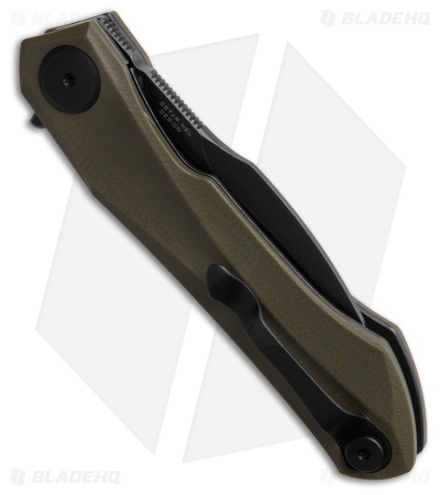 Bestech Knives Ostap Hel Ivy Liner Lock Knife OD Green G-10 (3.1" Black SW)