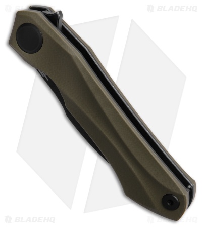 Bestech Knives Ostap Hel Ivy Liner Lock Knife OD Green G-10 (3.1" Black SW)