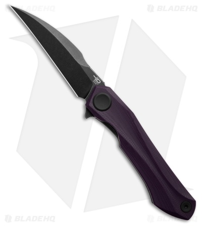 Bestech Knives Ostap Hel Ivy Liner Lock Knife Purple G-10 (3.1" Black SW)