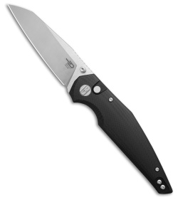 Bestech Knives Snakebird Button Lock Knife Black G-10 (3.5" Satin/SW)