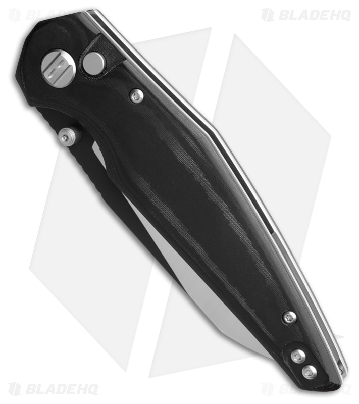 Bestech Knives Snakebird Button Lock Knife Black Micarta (3.5" Two-Tone)