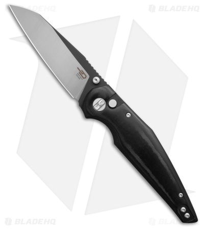 Bestech Knives Snakebird Button Lock Knife Black Micarta (3.5" Two-Tone)