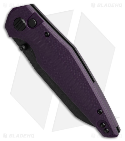 Bestech Knives Snakebird Button Lock Knife Purple G-10 (3.5" Black Stonewash)