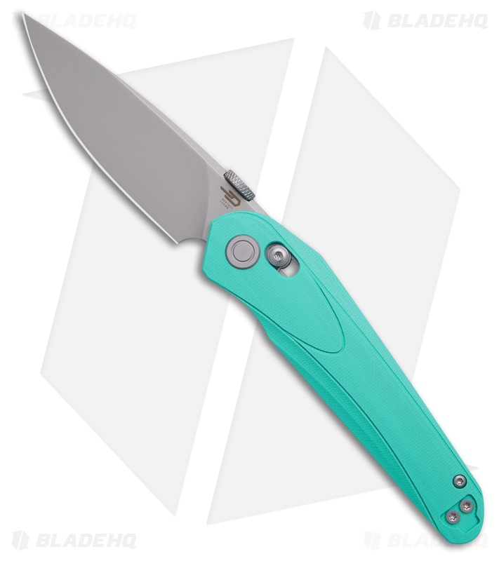 Bestech Mothus Bar Lock Knife Light Blue G-10 (3.5" BB + Fine Stonewash)