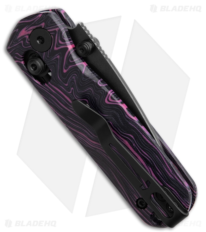 Bestechman Sprite Bar Lock Knife Black & Purple G-10 (2.4" Black SW M390)