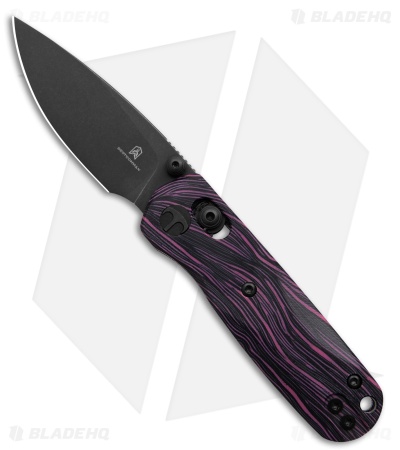 Bestechman Sprite Bar Lock Knife Black & Purple G-10 (2.4" Black SW M390)
