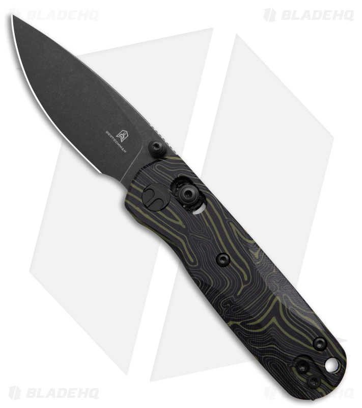 Bestechman Sprite Bar Lock Knife Black + Green G-10 (2.4" Black SW M390)