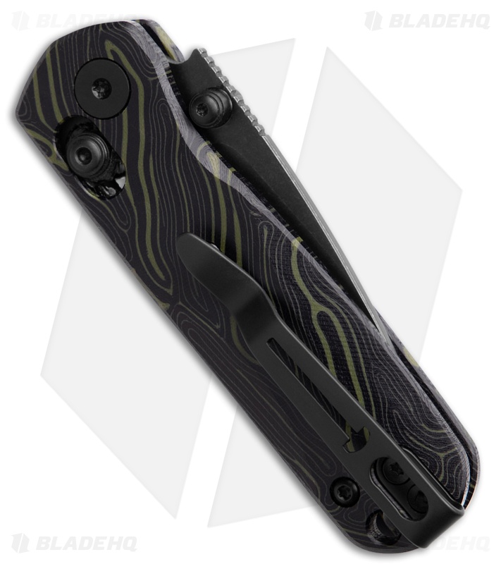 Bestechman Sprite Bar Lock Knife Black + Green G-10 (2.4" Black SW M390)