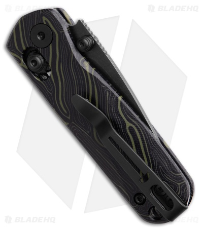 Bestechman Sprite Bar Lock Knife Black + Green G-10 (2.4" Black SW M390)