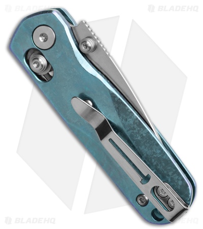 Bestechman Sprite Bar Lock Knife Blue Crystallized Ti (2.4" Satin + SW M390)