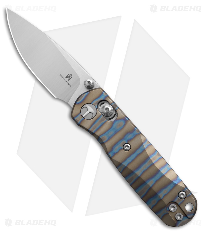 Bestechman Sprite Bar Lock Knife Flamed Titanium (2.4" Satin + SW M390)