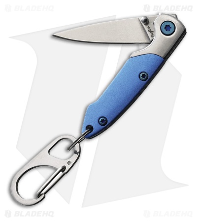 Brighten Blades Not So Heavy Metal Keychain Knife Blue (Oyster Cult) (1" Satin)