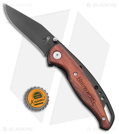 Browning Ebony Frame Lock Knife Cocobolo Clip Point (3.75" Black) 