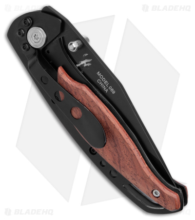 Browning Ebony Frame Lock Knife Cocobolo Clip Point (3.75" Black) 
