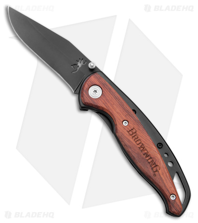 Browning Ebony Frame Lock Knife Cocobolo Clip Point (3.75" Black) 