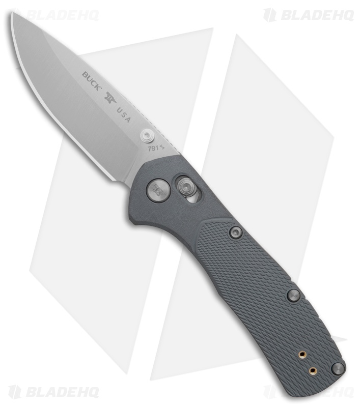 Buck 791 Range Pro Crossbar Lock Knife Gray GFN (3.4" Satin 154CM) 0791GYS1-B