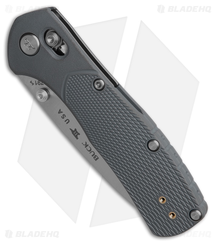 Buck 791 Range Pro Crossbar Lock Knife Gray GFN (3.4" Satin 154CM) 0791GYS1-B