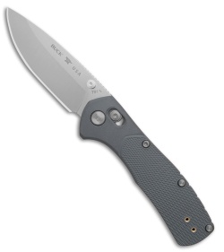 Buck 791 Range Pro Crossbar Lock Knife Gray GFN (3.4" Satin 154CM) 0791GYS1-B
